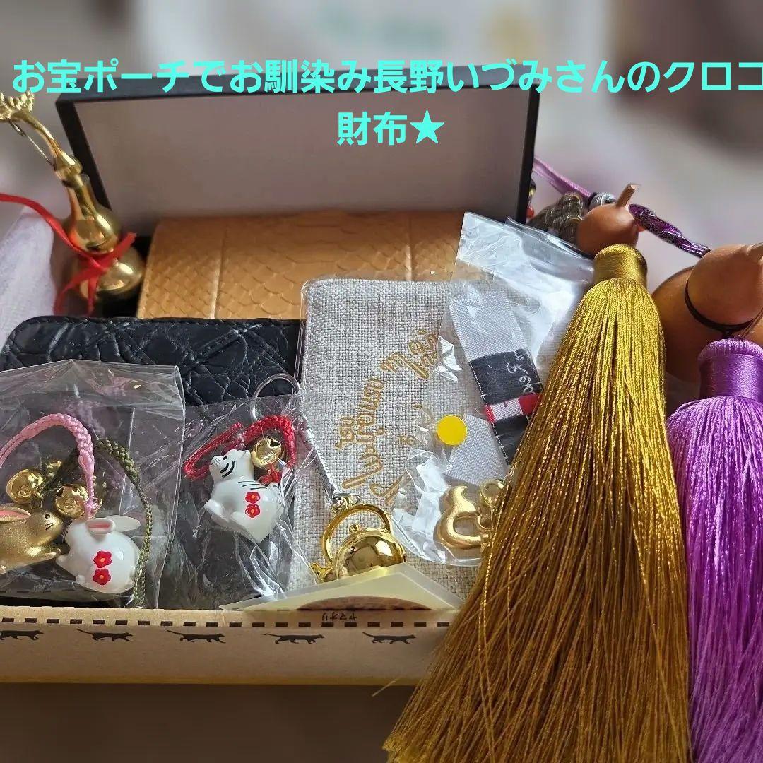 お宝ポーチ長野いづみ　クロコ長財布開運引き寄せ