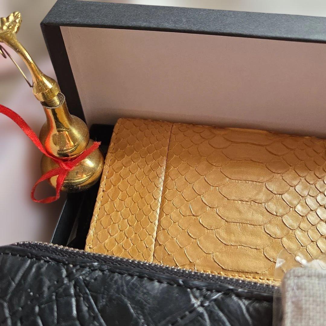 お宝ポーチ長野いづみ　クロコ長財布開運引き寄せ