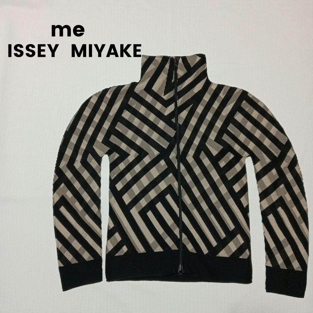 イッセイミヤケ me ジャケット ダブルジップ 幾何学模様