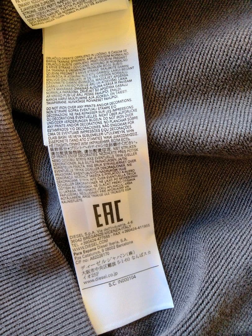 DIESEL（GINNLONG刺繍 SWEAT-SHIRT）＆キャップ2点新品