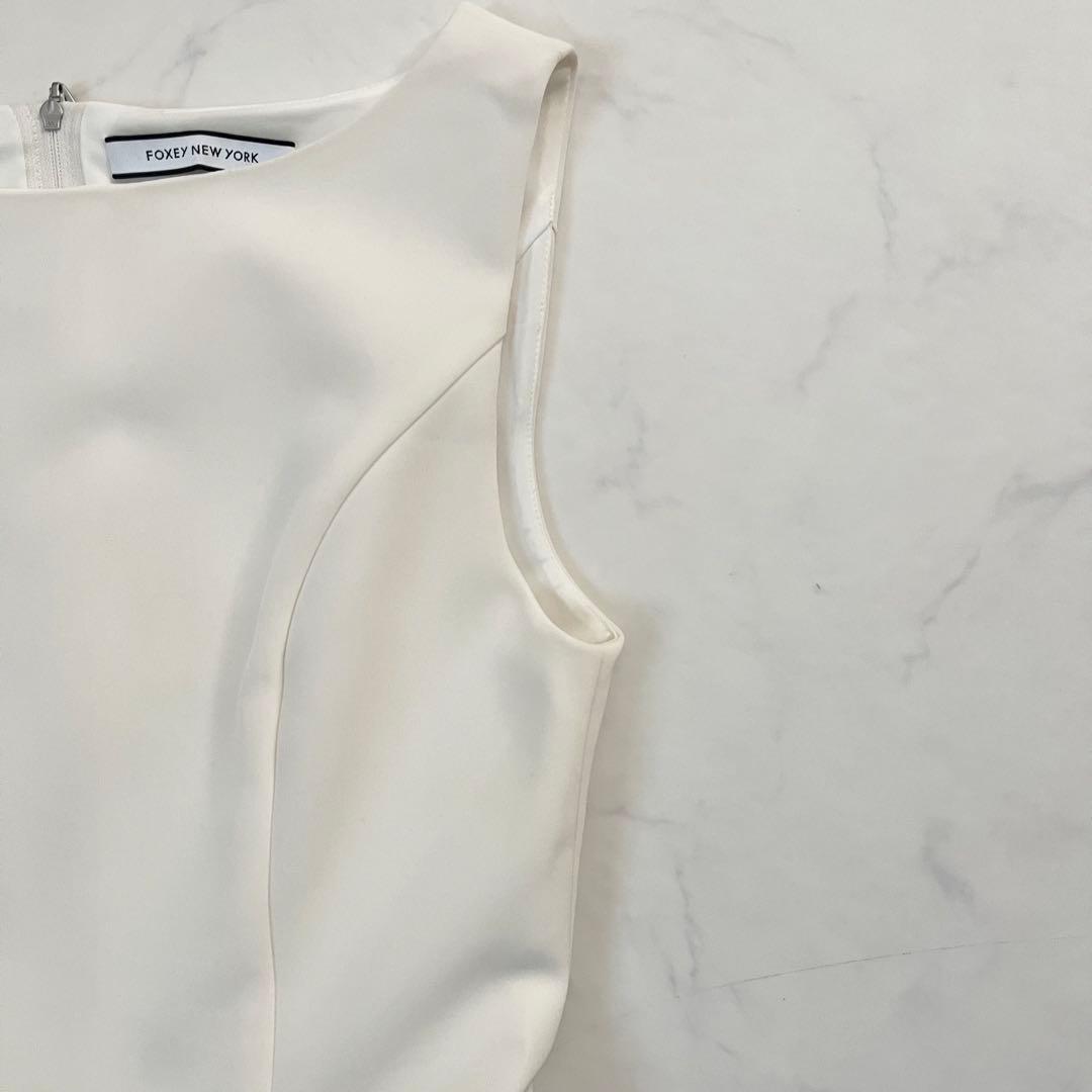 人気　フォクシー バロンドレス Aラインワンピース ホワイト 38