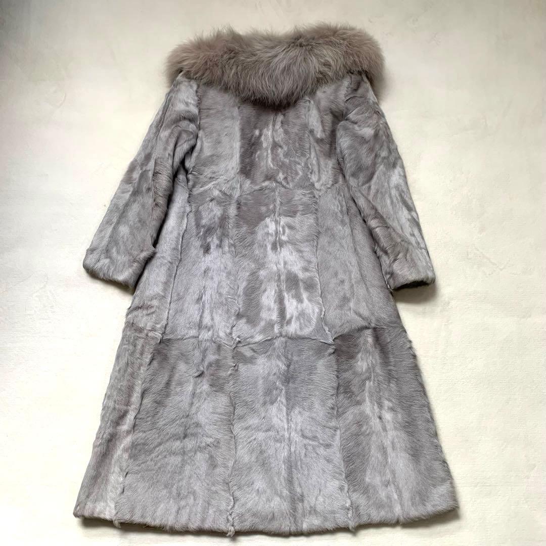 TOGU TOHO MINK ミンク　ロング　コート　ファー　フード　グレー