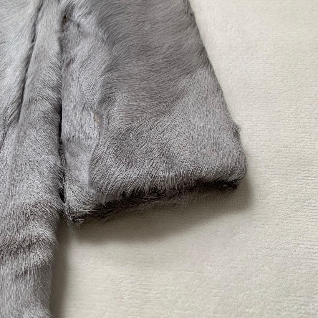 TOGU TOHO MINK ミンク　ロング　コート　ファー　フード　グレー