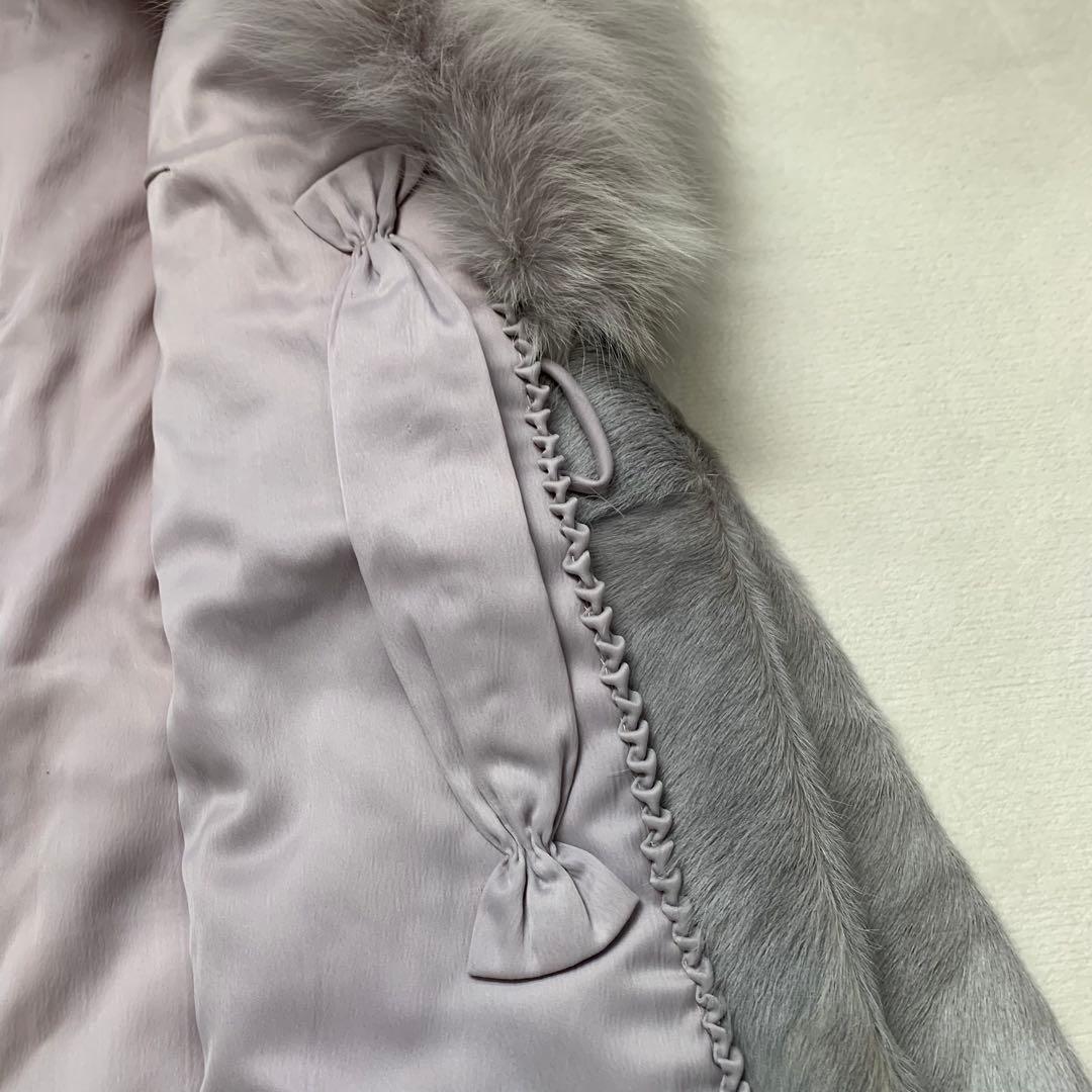 TOGU TOHO MINK ミンク　ロング　コート　ファー　フード　グレー