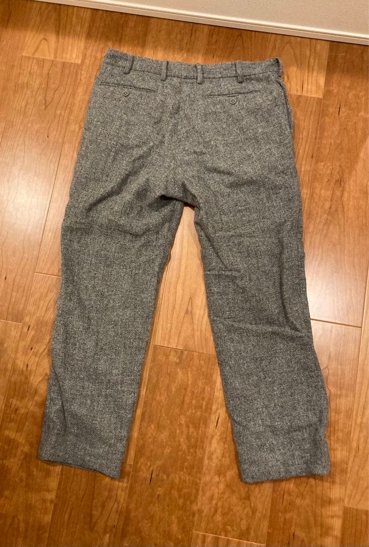 Harris Tweed 100%ウール スラックス グレー