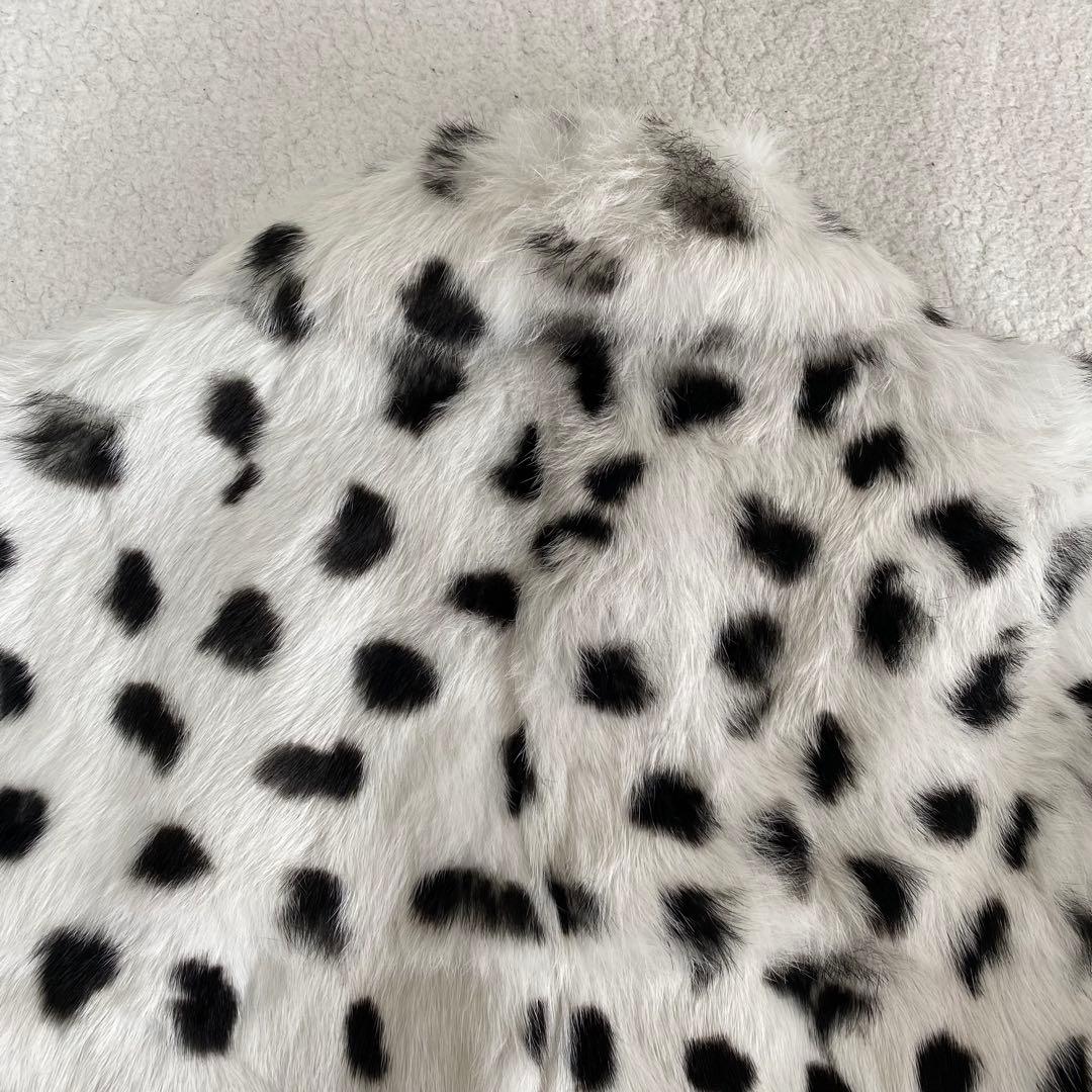 【epolene エポレーヌ】ラビットファー　リアルファー　ダルメシアン　コート