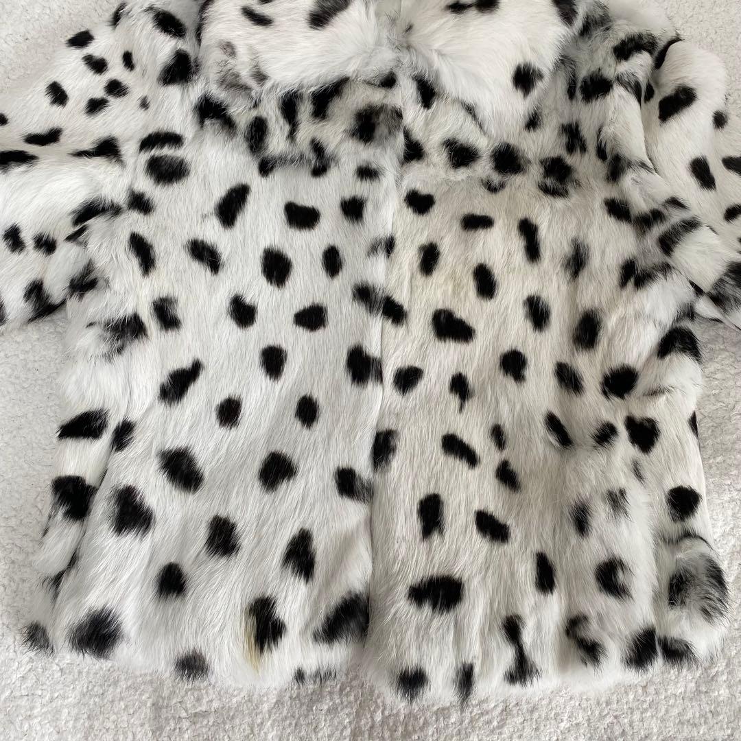 【epolene エポレーヌ】ラビットファー　リアルファー　ダルメシアン　コート