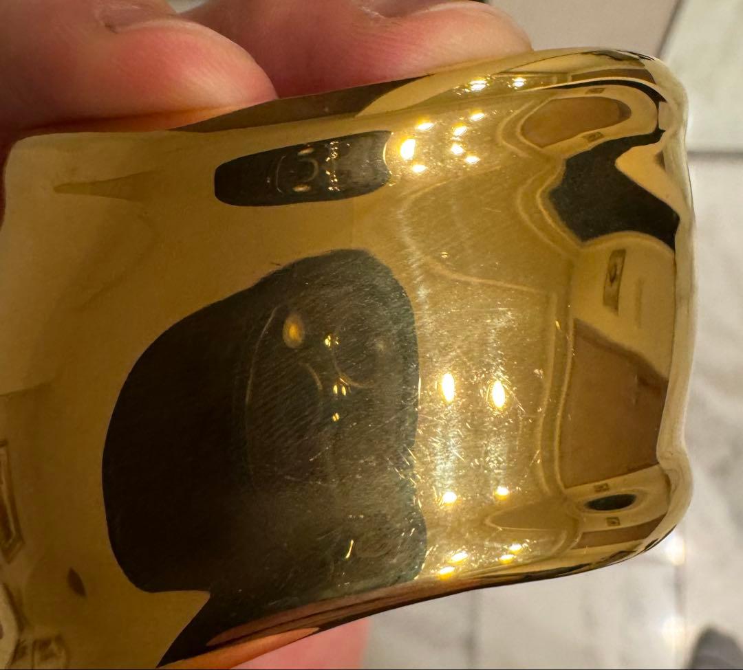 OTO.HAウェーブ形状 ゴールドメタルバングル