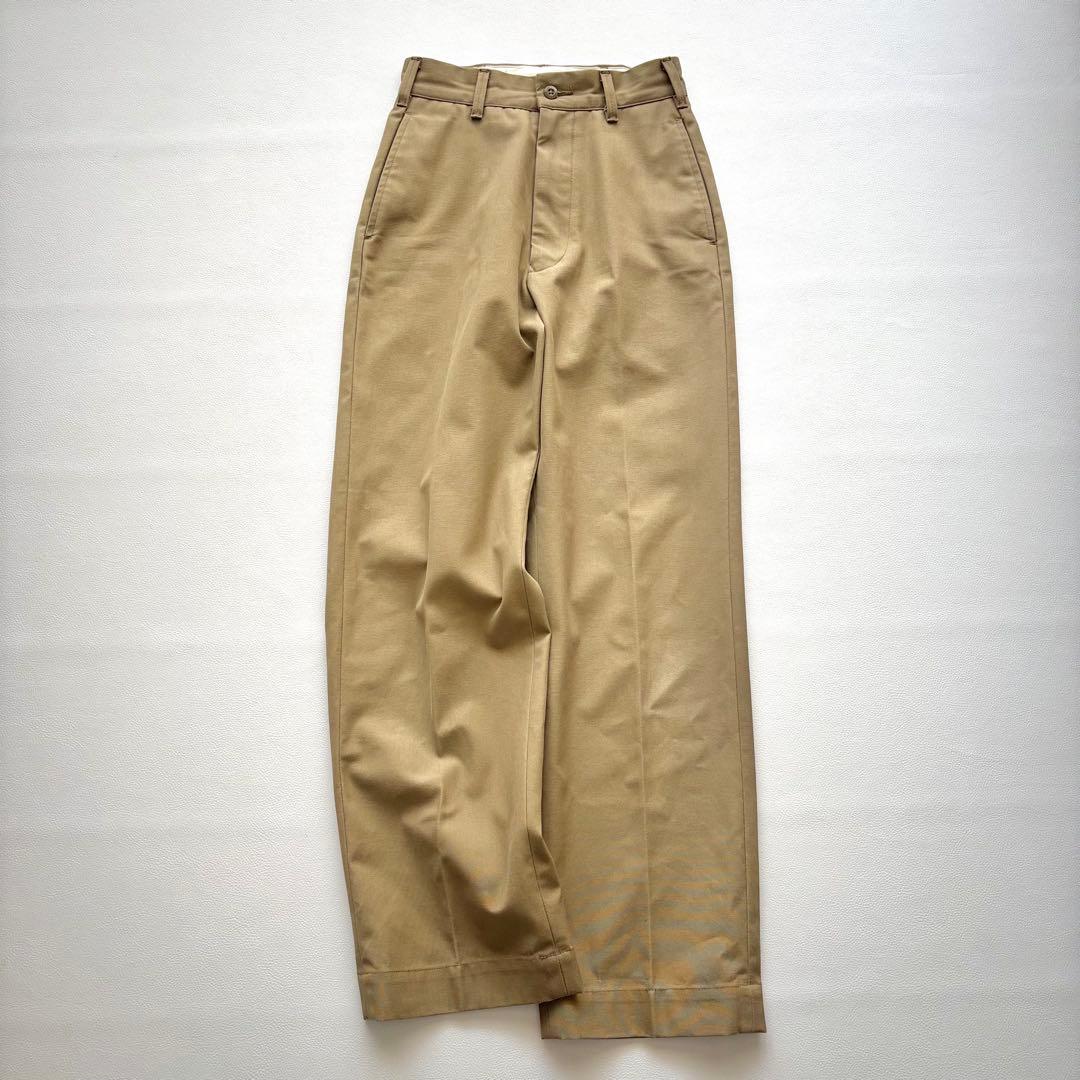 01945-12 ザシンゾーン　ハイウエストチノパンツ　ベージュ　P0