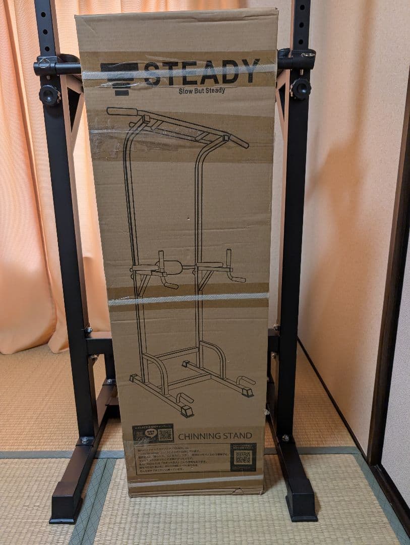 STEADY 懸垂マシンぶら下がり健康器 ブラック 10段階調整