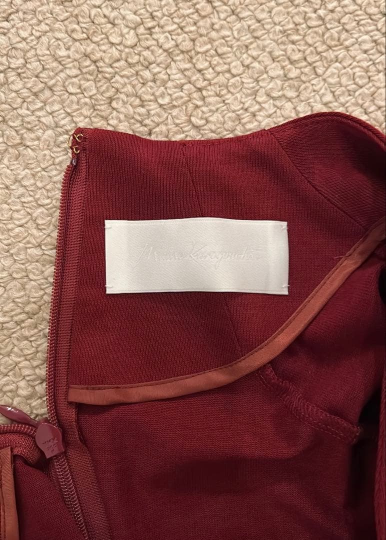 マメクロゴウチ V-Neck Classic Cotton Dress