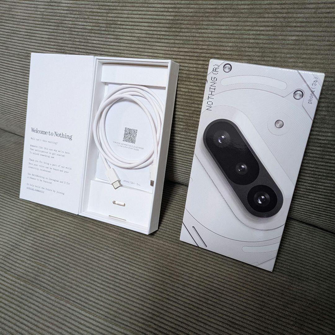 【美品】Nothing Phone(3a) 128GB ホワイト 箱あり