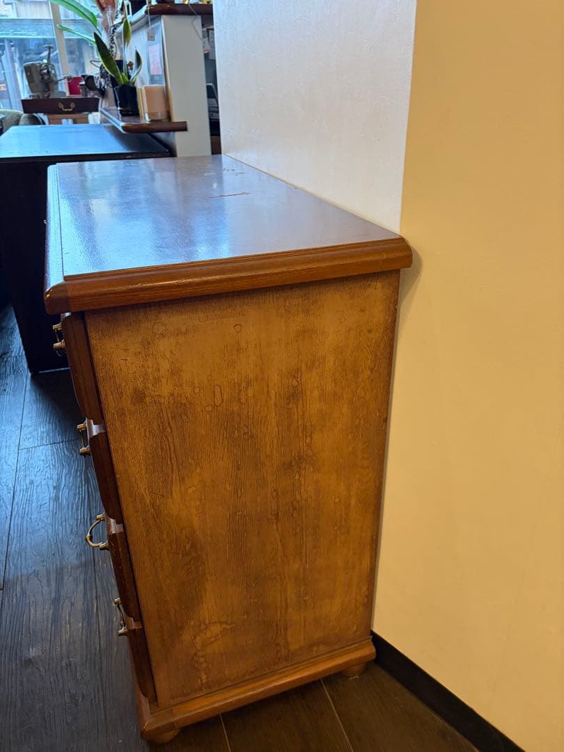 木製チェスト 8段引き出しアンティーク 収納家具 ヴィンテージ※天板傷あり