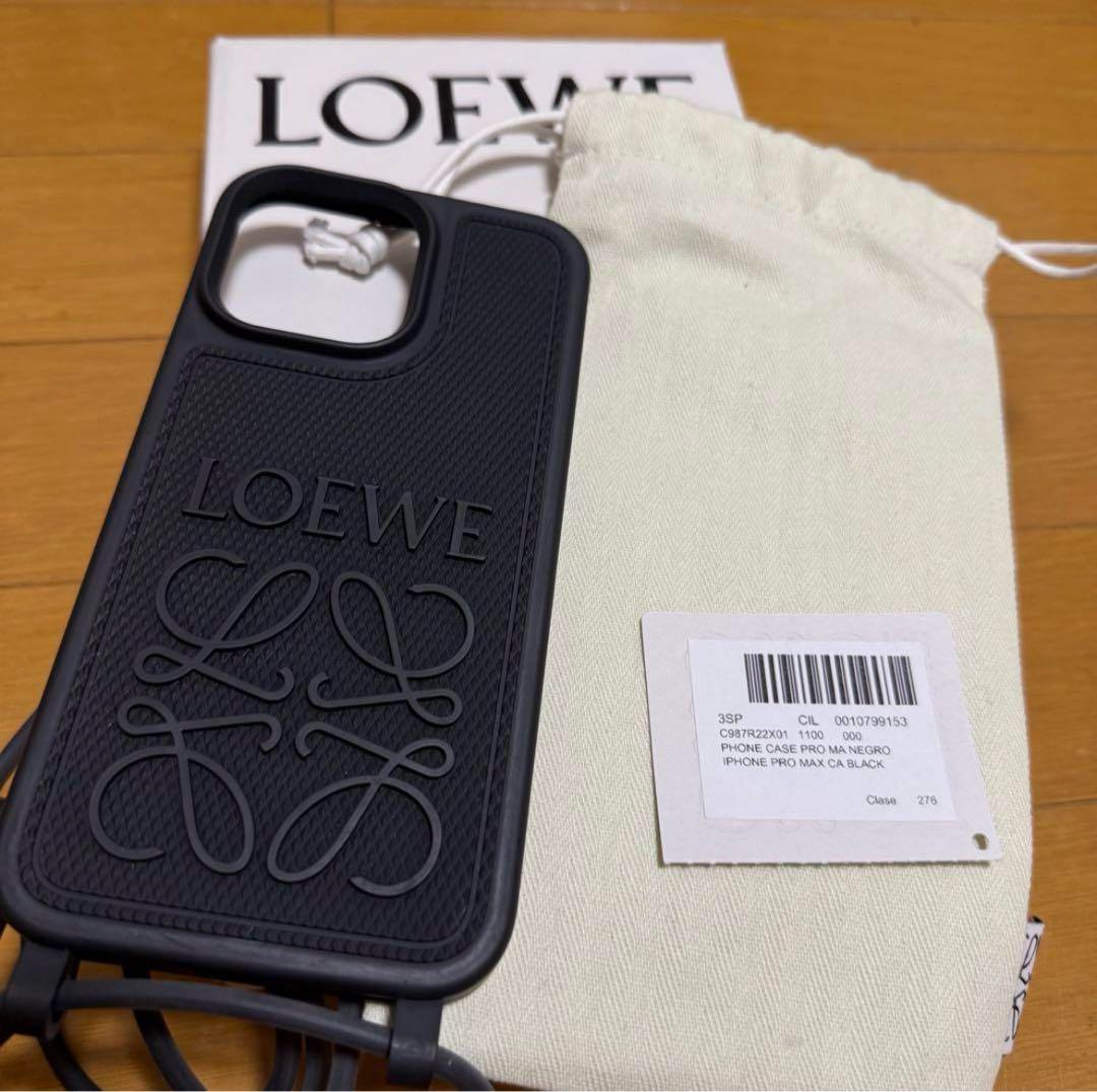 ロエベ iPhone 14 pro Max ケース　ストラップ ショルダー