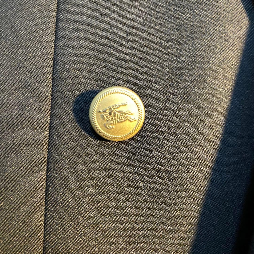 【高級デザイン】Burberry 金ボタン　セットアップ　ダブル　ネイビー