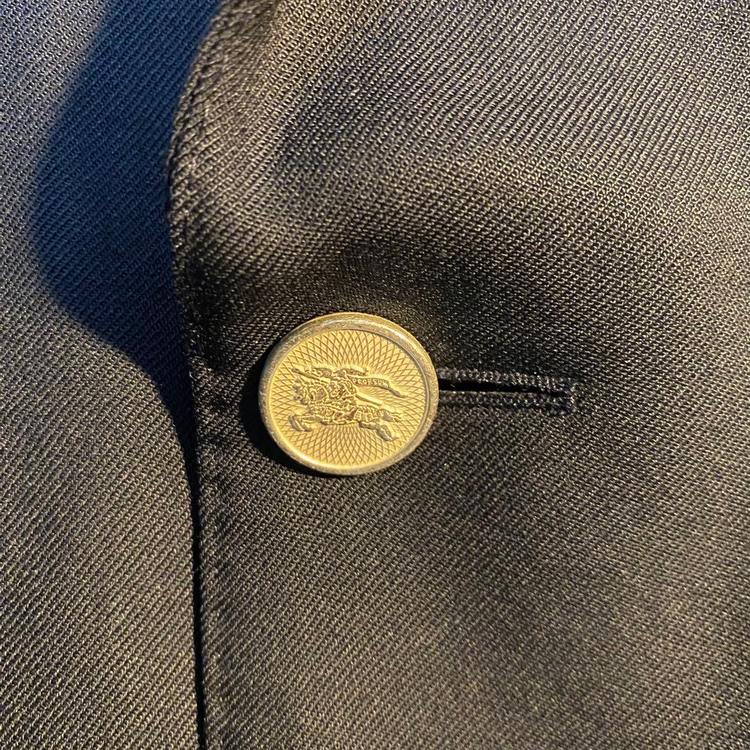 【高級デザイン】Burberry 金ボタン　セットアップ　ダブル　ネイビー
