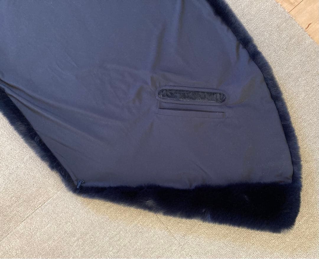 【新品未使用】JENNE リッチボリュームファーケープ ネイビー