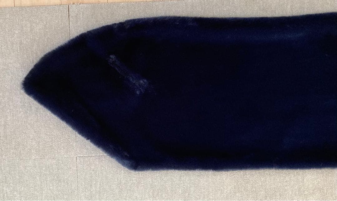 【新品未使用】JENNE リッチボリュームファーケープ ネイビー