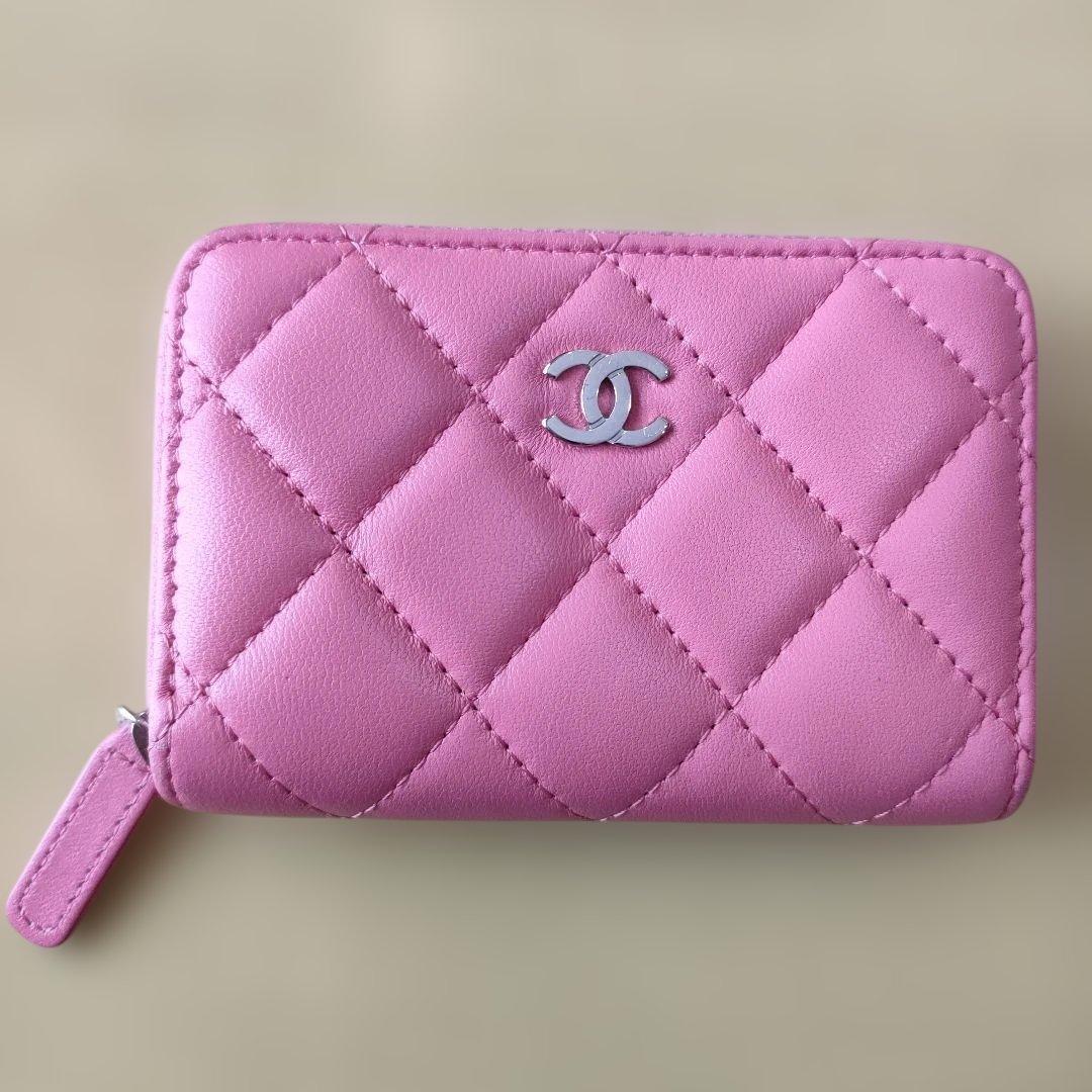 ♡CHANEL ♡ピンク♡ レザー ケース♡カードケース♡お財布♡