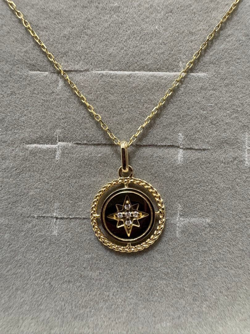 K10イエローゴールド ダイヤモンド ネックレス