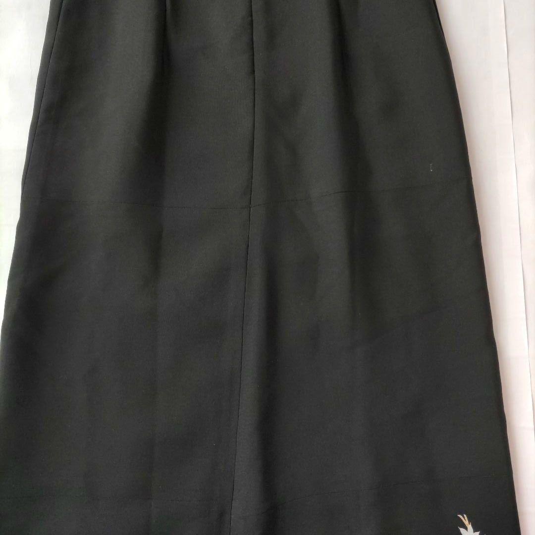 黒留袖リメイク　花鳥柄金刺繍ロングワンピース　ドレス