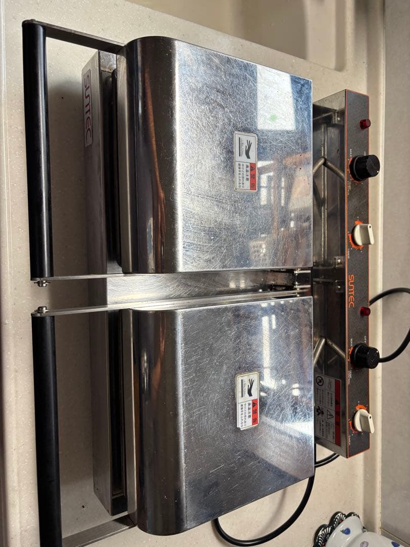 サンテック ホットサンドメーカー 型式 PC-20 ダブルワッフルプレート付き