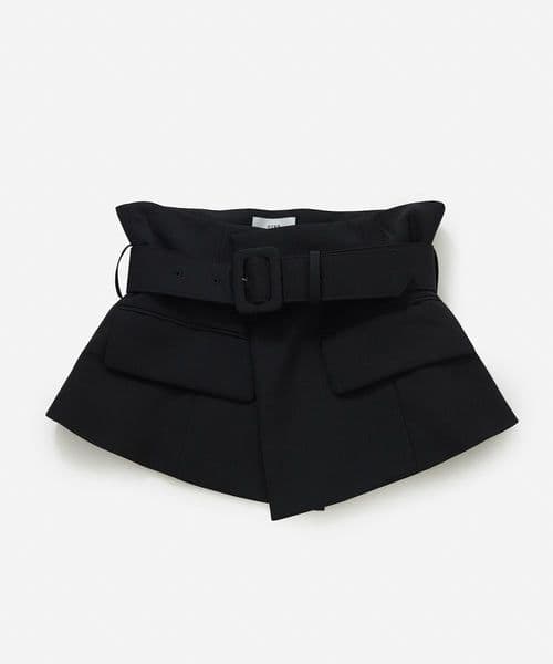 【HYKE】 DOESKIN CORSET BELT 黒 サイズ1