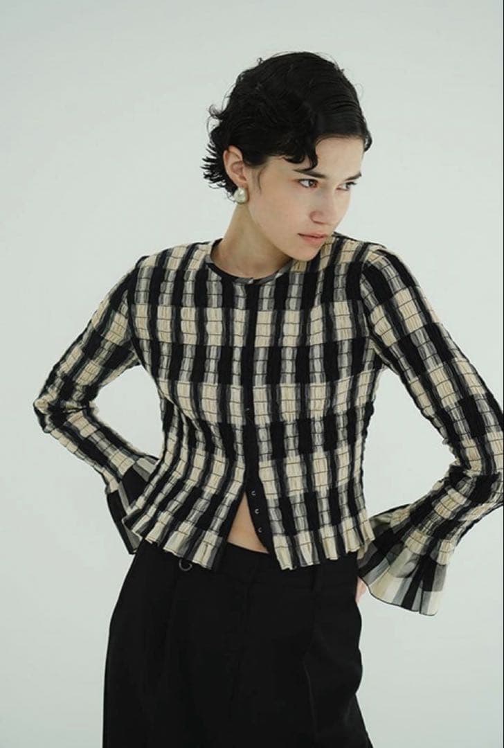 【正規品】CLANE SHIRRING DESIGN BLOUSE size2