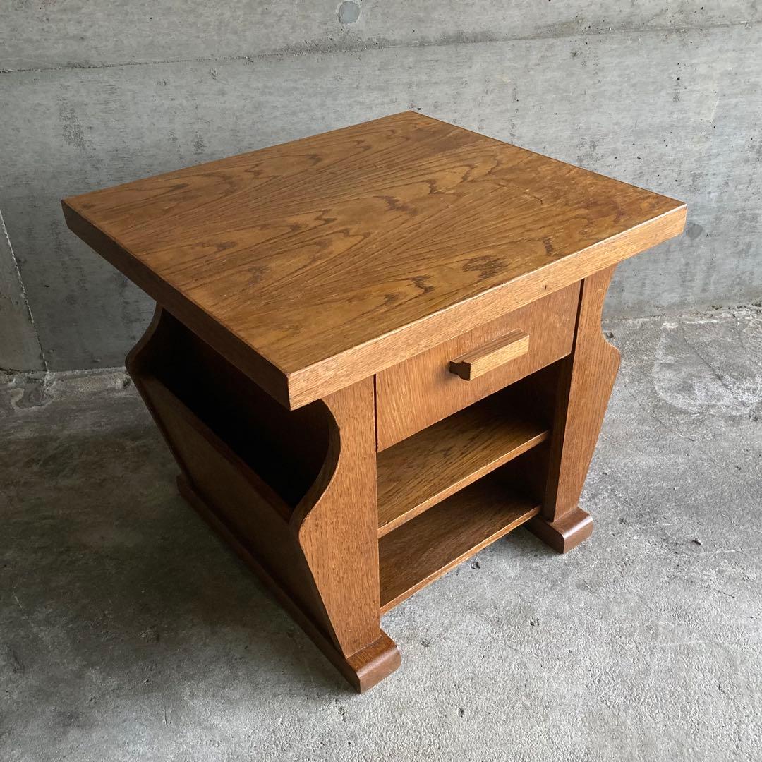 オランダ サイドテーブル チェスト ラック 棚 木製 オーク材 家具 レトロ