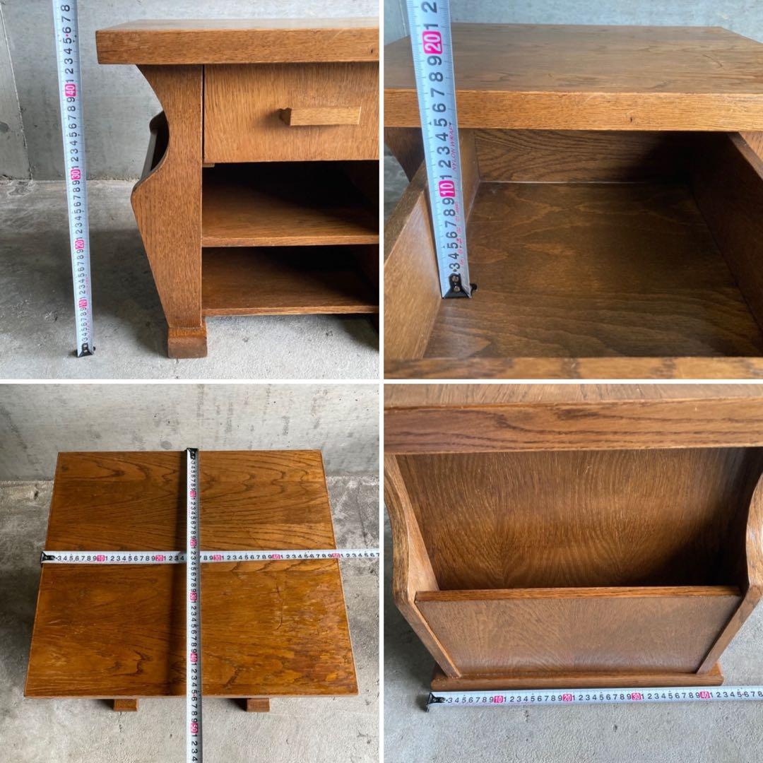 オランダ サイドテーブル チェスト ラック 棚 木製 オーク材 家具 レトロ