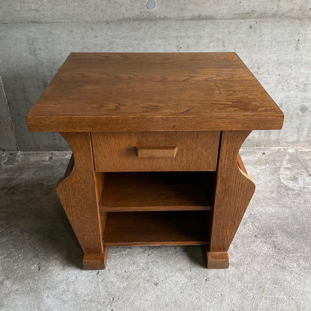 オランダ サイドテーブル チェスト ラック 棚 木製 オーク材 家具 レトロ