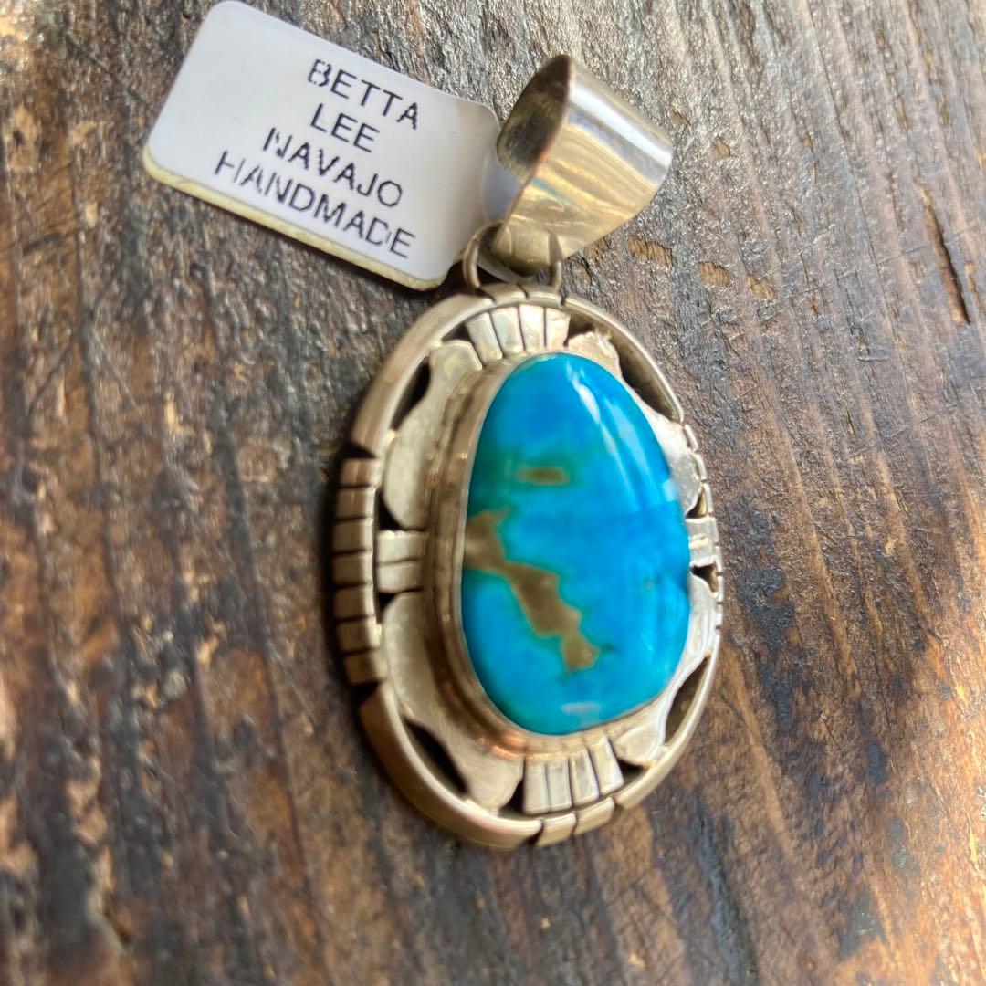 新品 インディアンジュエリー Betta Lee ターコイズ ペンダントトップ