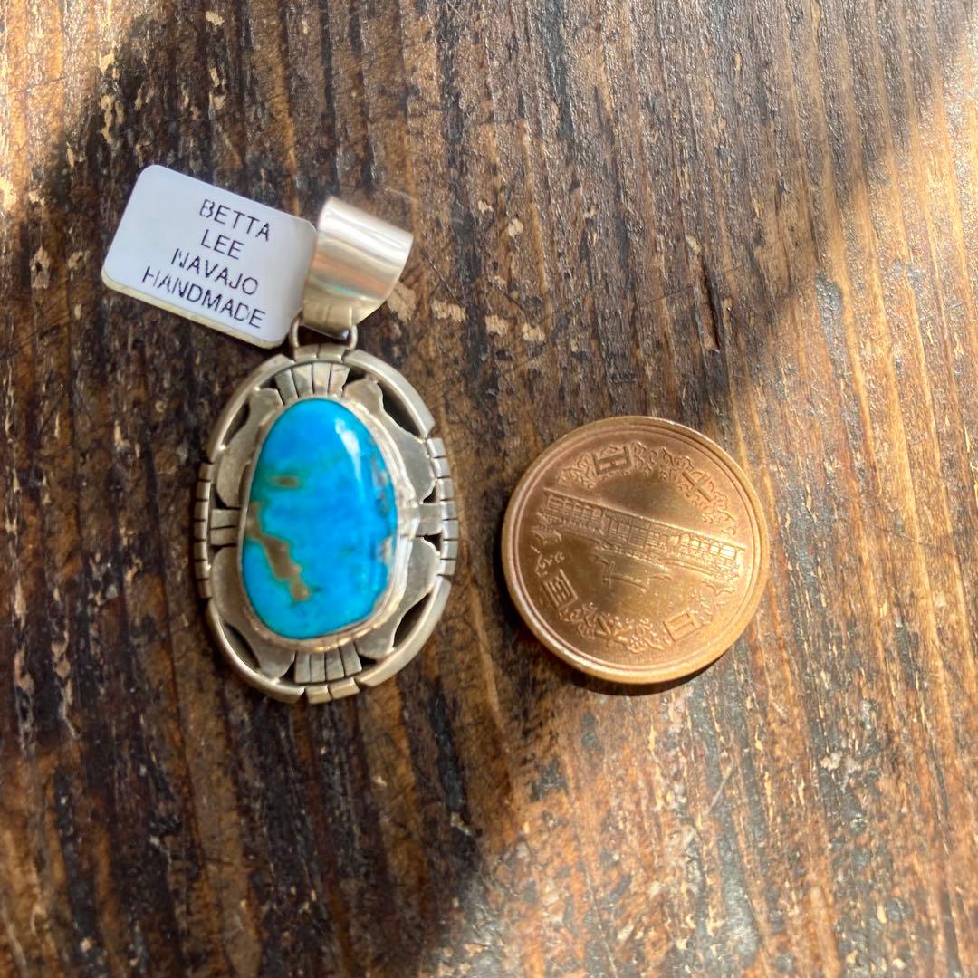 新品 インディアンジュエリー Betta Lee ターコイズ ペンダントトップ