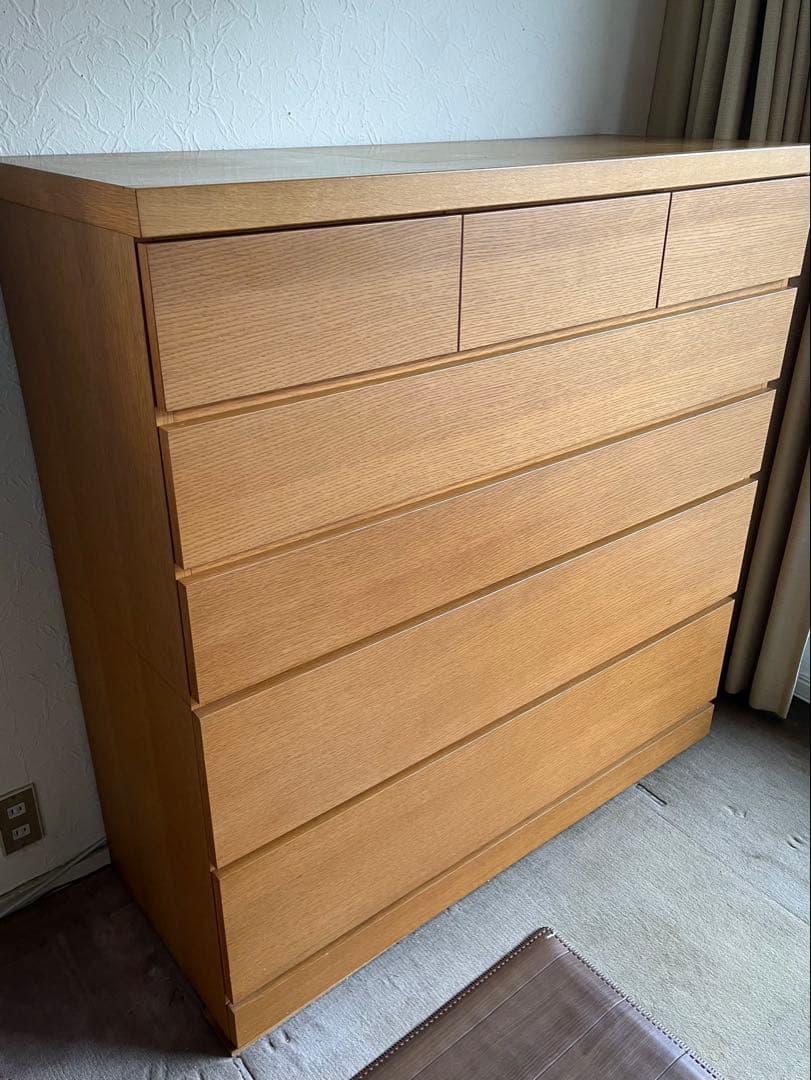 ＊美品＊ 天然木製(ナラ材) タンス