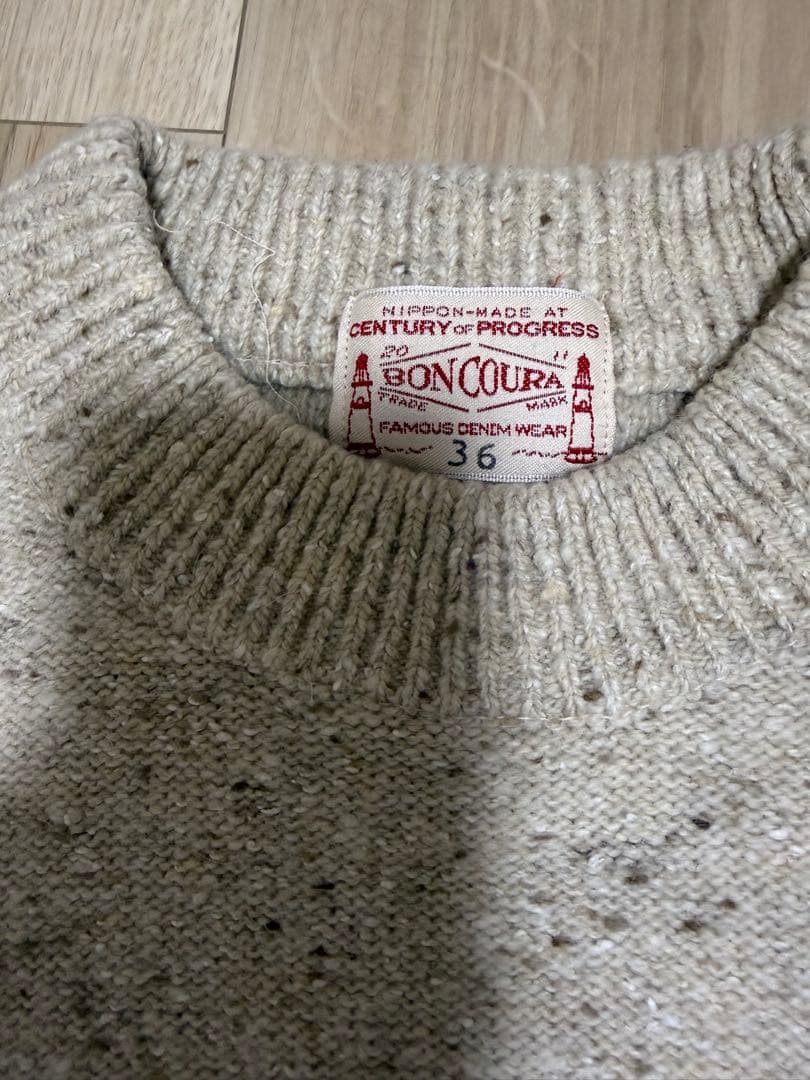 BONCOURA ネップモックネックニットセーター　36 ボンクラ 新品