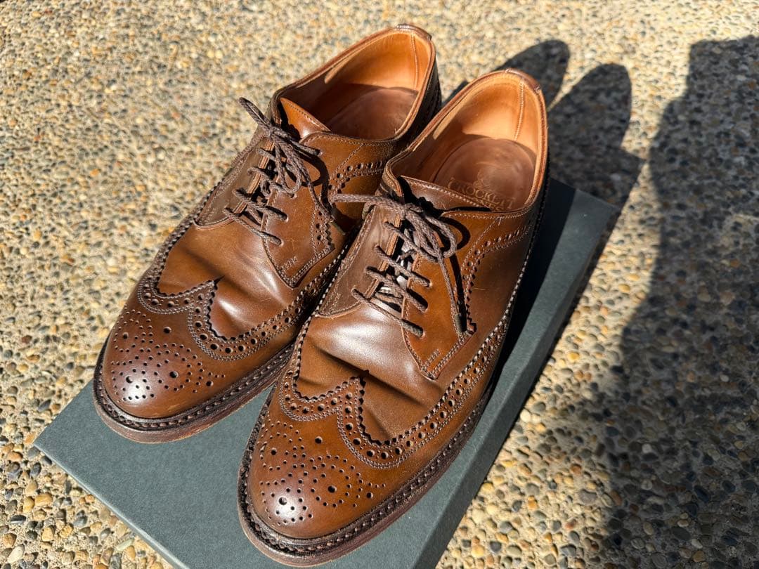 クロケット アンド ジョーンズ　CheviotロングウィングチップUK8E