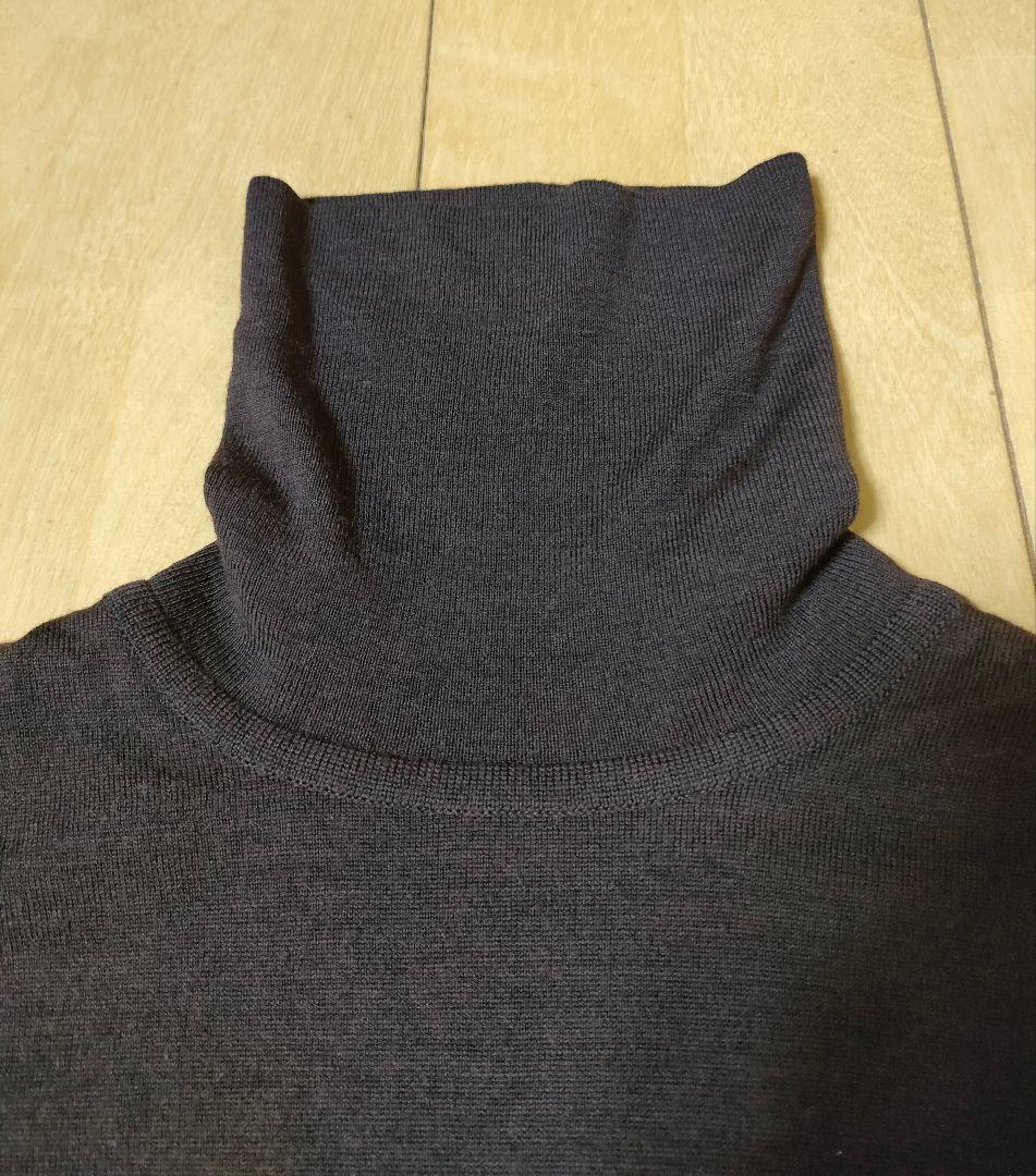 JOHN SMEDLEY　ジョンスメドレー ダークブラウン タートルネックニット