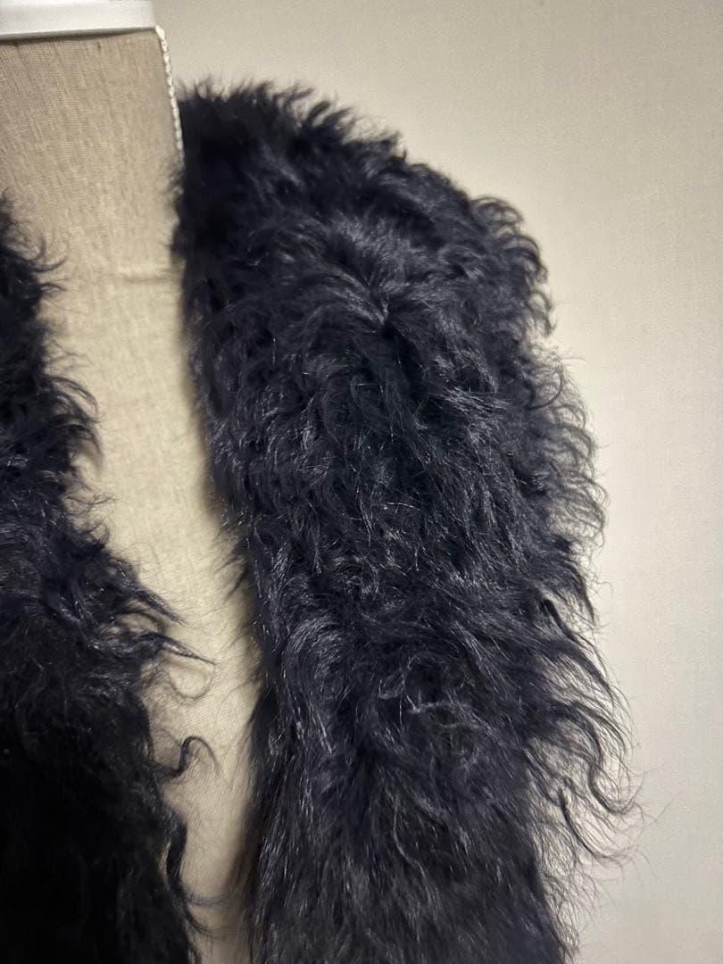 PINORE 羊毛ファー付きウールジレ