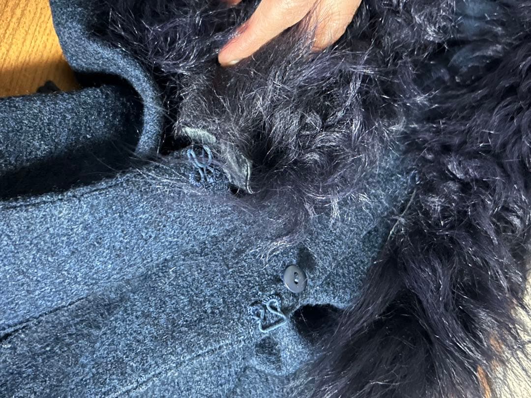 PINORE 羊毛ファー付きウールジレ