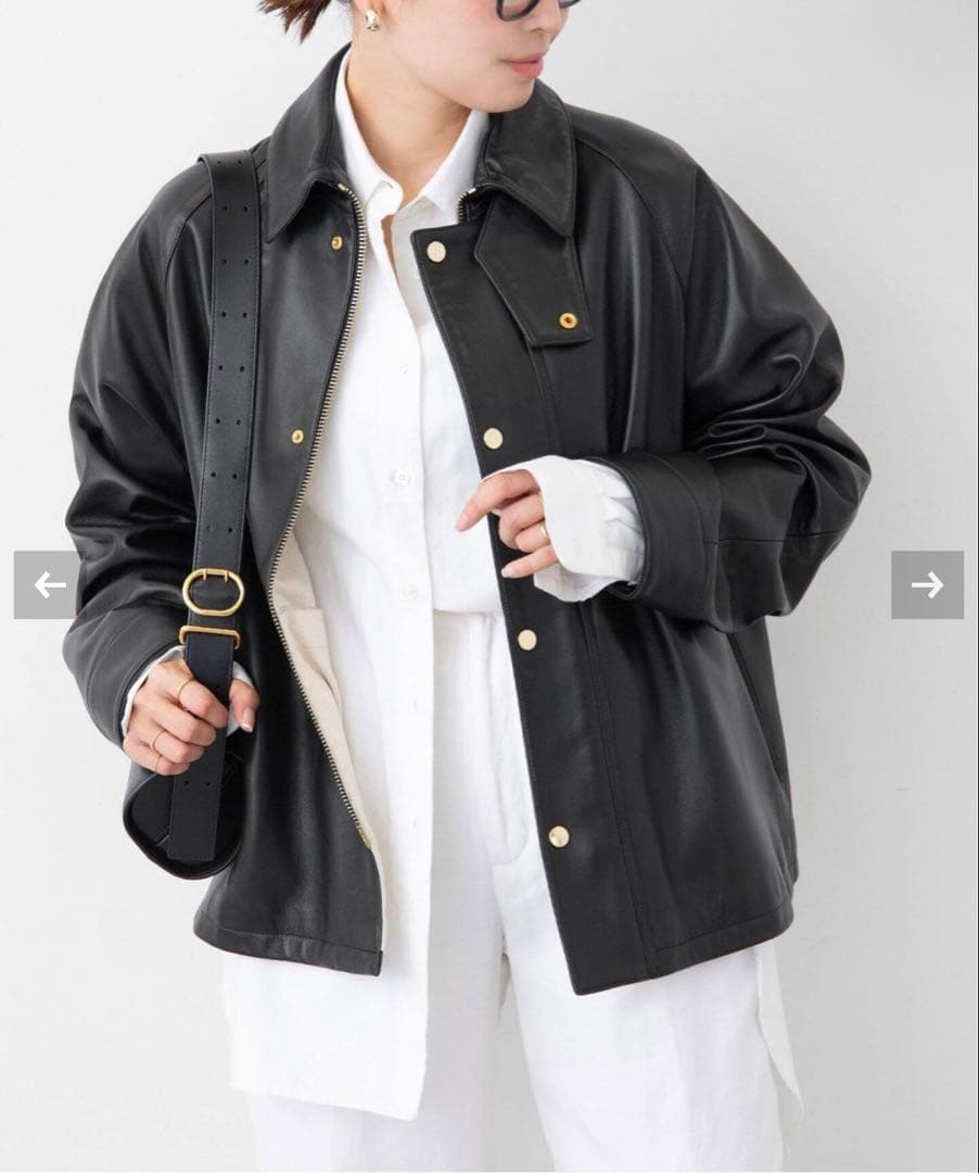 Deuxieme Classe CINQUANTA/チンクアンタ レザーブルゾン