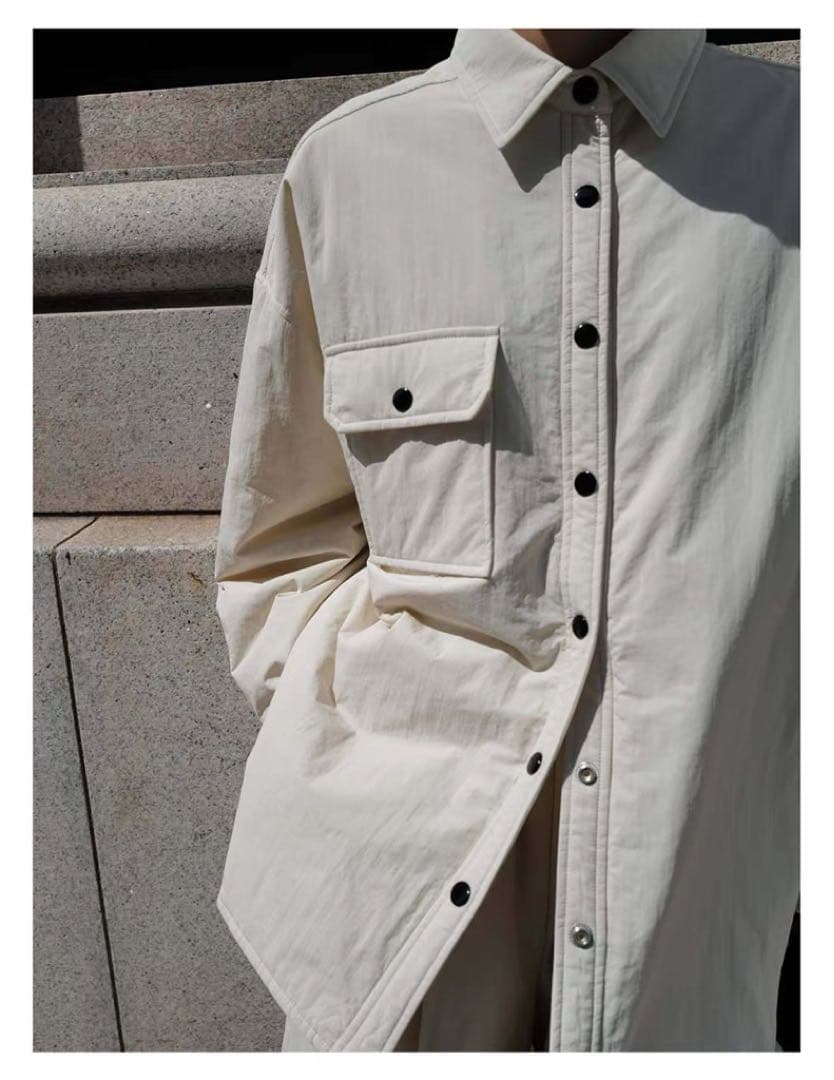 期間限定！MACHATT パファーシャツ　アイボリー