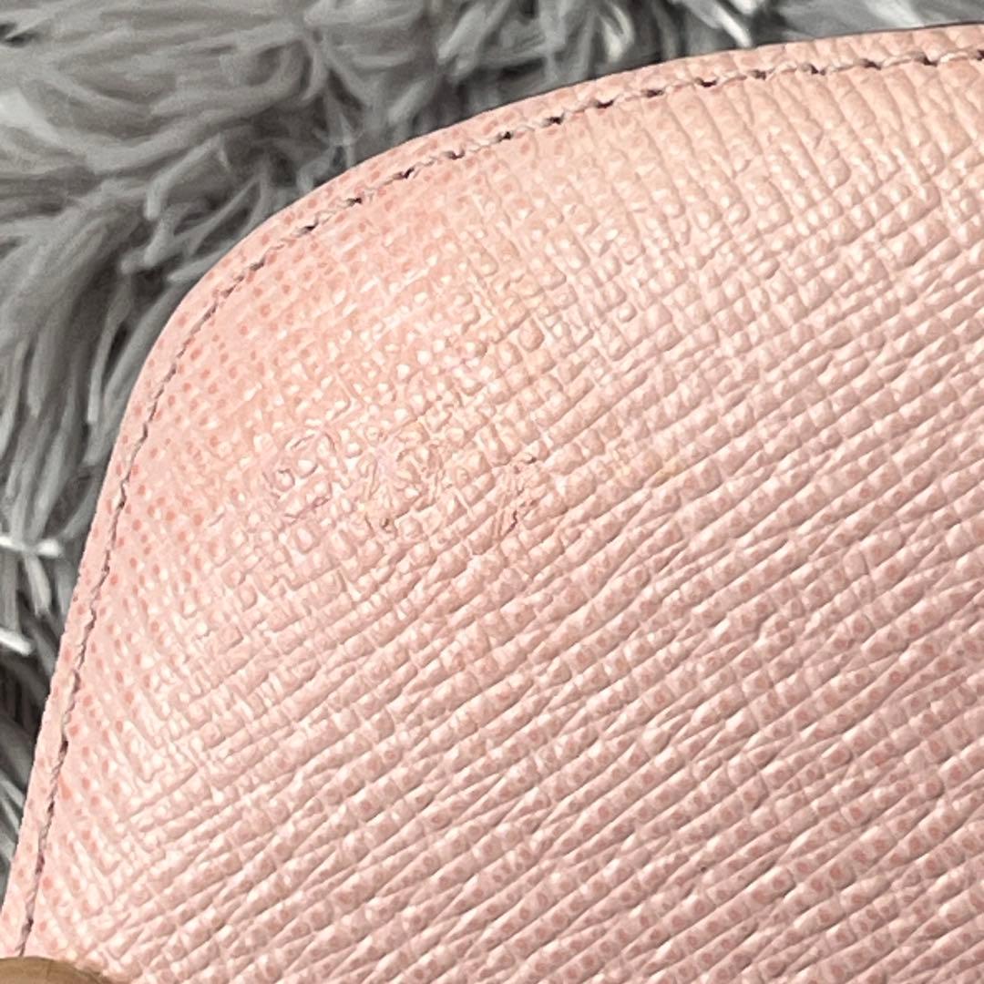 ルイヴィトン　ポルトフォイユ　エミリー　ピンク　モノグラムキャンバス　ブラウン