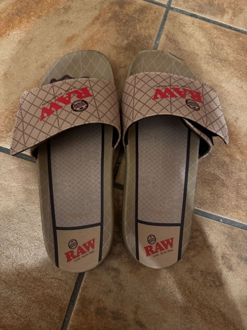 RAW×interbreed スライドサンダル 43 ブラウン