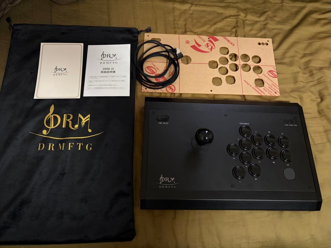 DRMFTG DRM JS 24mm アケコン 透明アクリル天板付き