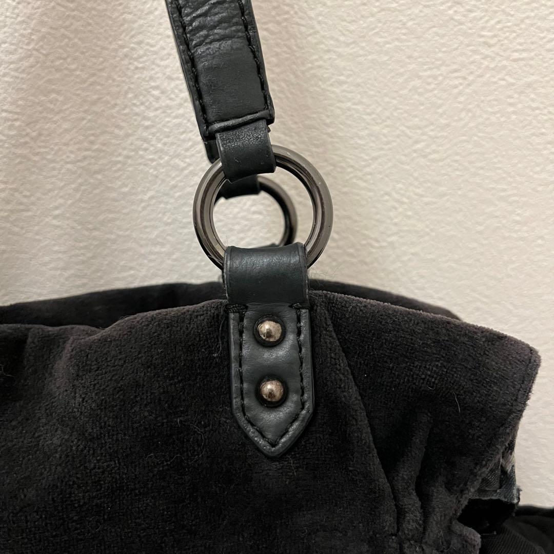 Juicy Couture 黒 ベロアハンドバッグ