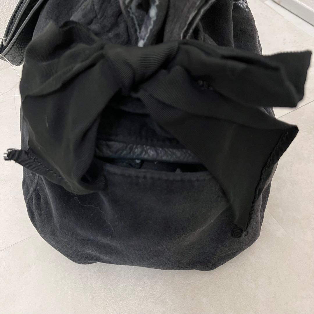 Juicy Couture 黒 ベロアハンドバッグ