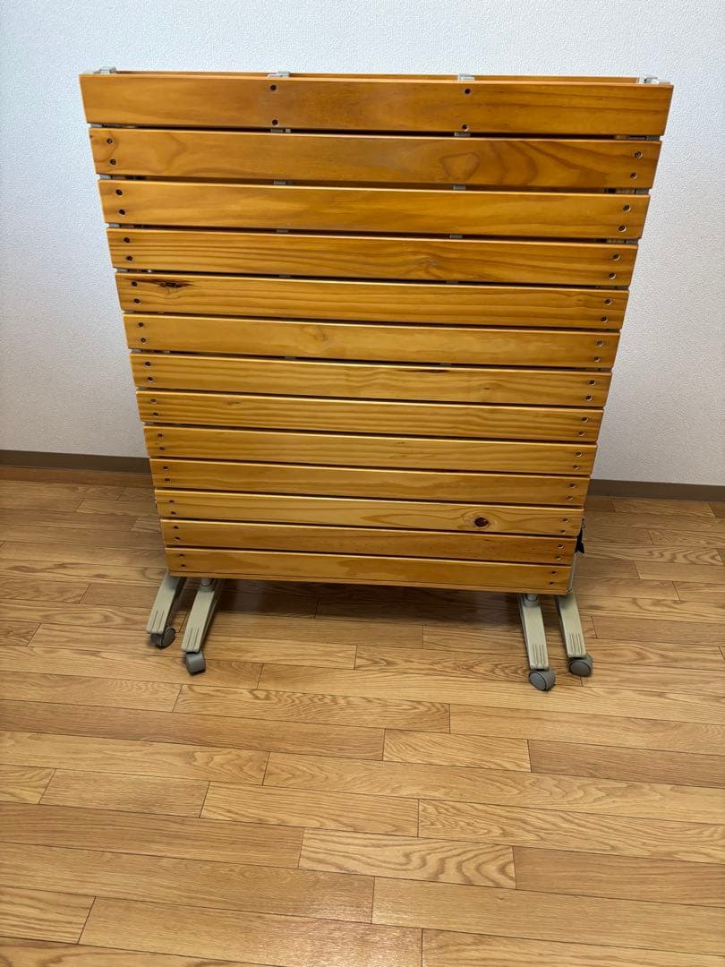 折りたたみベッド シングル ナチュラルウッド