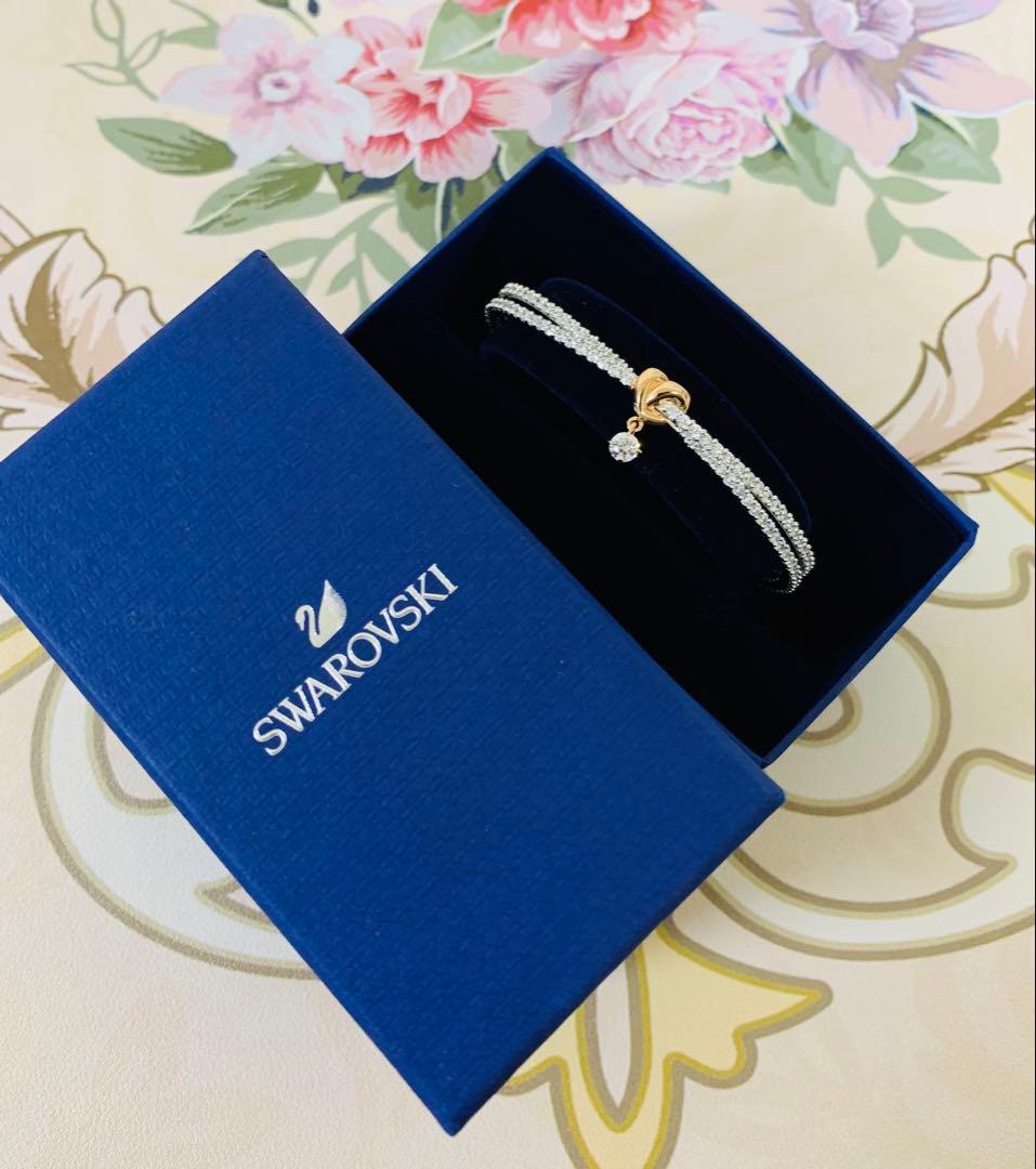 ほぼ新品スワロフスキーSwarovski Lifelong Heart バングル