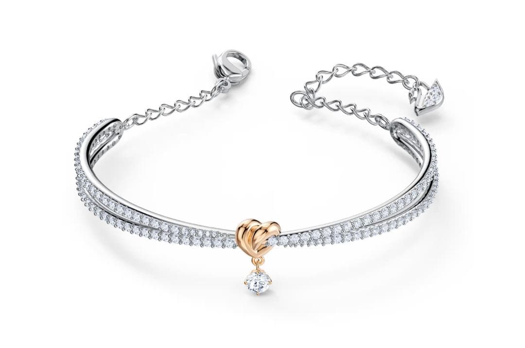 ほぼ新品スワロフスキーSwarovski Lifelong Heart バングル