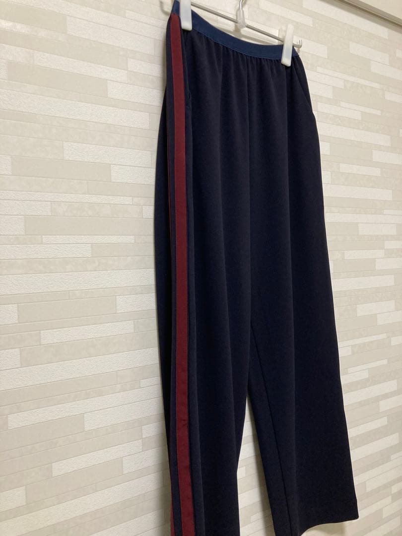 ＜6(ROKU)＞ライン パンツ　ネイビー　38